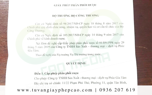 Thủ tục 2020 về giấy phép nhập khẩu rượu về Việt Nam