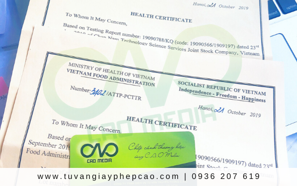Đăng ký giấy chứng nhận health certificate cho hạt điều rang muối