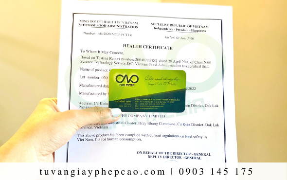 Dịch vụ làm giấy chứng nhận Health Certificate tại Lâm Đồng