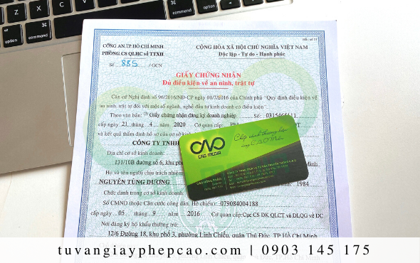 Xin giấy chứng nhận an ninh trật tự khách sạn quận Tân Bình