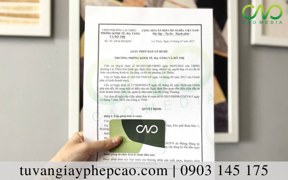 Thủ tục đăng ký bán lẻ rượu sau ngày 01/07/2025