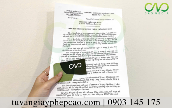 Thủ tục sửa đổi bổ sung giấy phép phân phối rượu mới nhất 2026