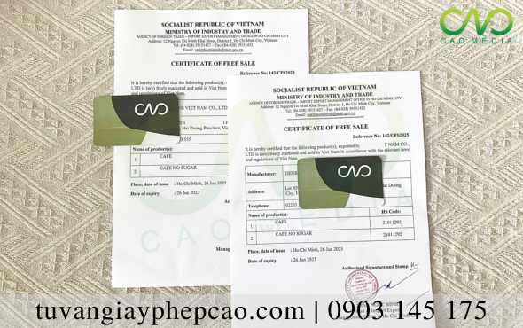 Quy định mới xin Giấy phép lưu hành tự do CFS tại Sở Công Thương