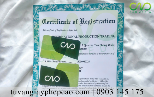 Đăng ký Giấy chứng nhận FDA trọn gói chỉ 3 ngày