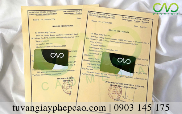 Xin cấp giấy chứng nhận y tế cho nước dừa đóng lon – dịch vụ TOÀN QUỐC
