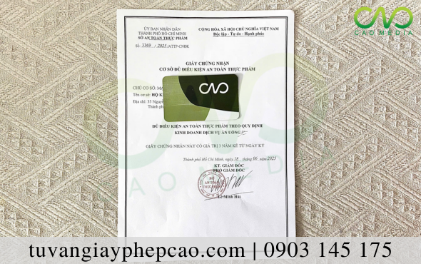 Xin giấy phép an toàn thực phẩm cho quán phở gà tại TP. Hồ Chí Minh