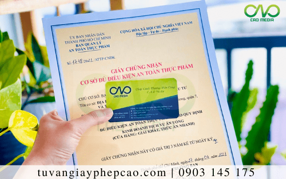 giấy chứng nhận ATTP cho hộ kinh doanh tại quận Phú Nhuận